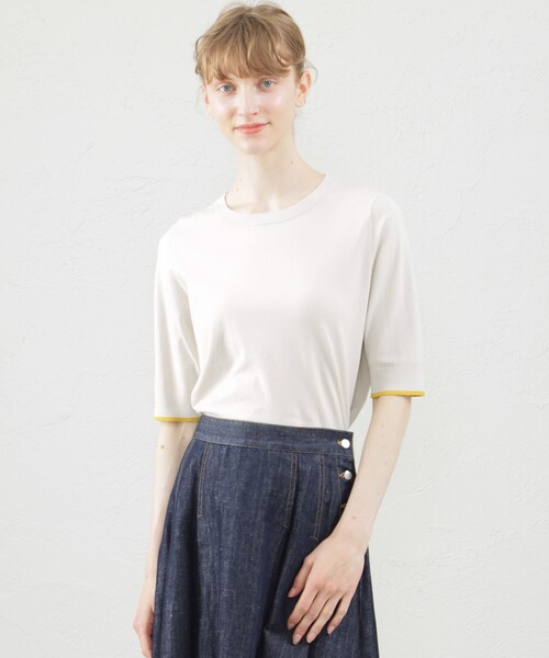 【セール】カフスラインハーフスリーブニット（ニット/セーター）｜MACKINTOSH PHILOSOPHY（マッキントッシュ フィロソフィー）