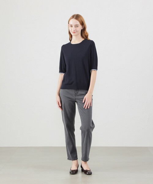 【セール】カフスラインハーフスリーブニット（ニット/セーター）｜MACKINTOSH PHILOSOPHY（マッキントッシュ フィロソフィー）