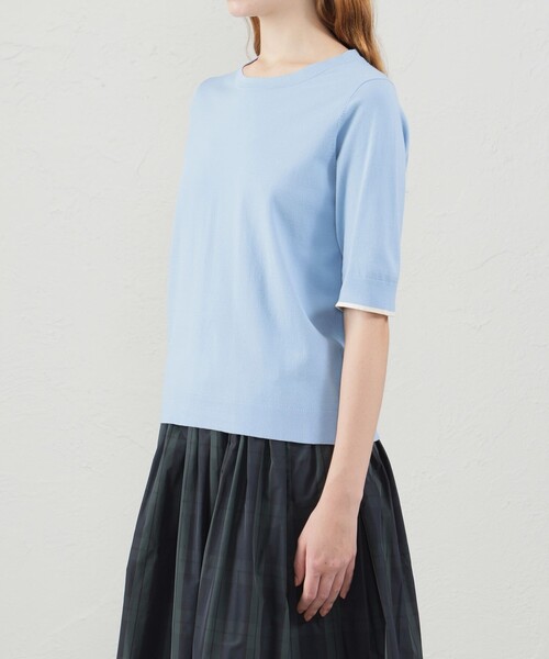 【セール】カフスラインハーフスリーブニット（ニット/セーター）｜MACKINTOSH PHILOSOPHY（マッキントッシュ フィロソフィー）