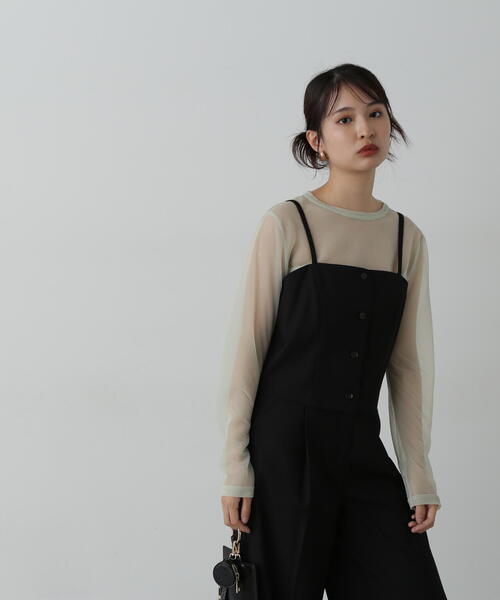 N.（N. Natural Beauty Basic）（エヌエヌナチュラルビューティーベーシック）の「◆ビスチェパンツセットアップ（セットアップ・レディース・モカ/ブラック・SMALL/MEDIUM）」の12枚目の写真