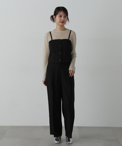 N.（N. Natural Beauty Basic）（エヌエヌナチュラルビューティーベーシック）の「◆ビスチェパンツセットアップ（セットアップ・レディース・モカ/ブラック・SMALL/MEDIUM）」の13枚目の写真