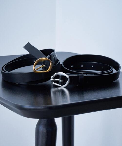 LANVIN en Bleu（ランバンオンブルー）の「バックルレザーベルト（ベルト・レディース・シルバー/ゴールド・FREE）」の8枚目の写真