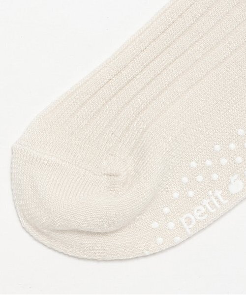 petit main（プティマイン）の「リボンオーバーニーソックス（ソックス/靴下・キッズ・ブラック/オフホワイト/グレー・S/M/L）」の6枚目の写真