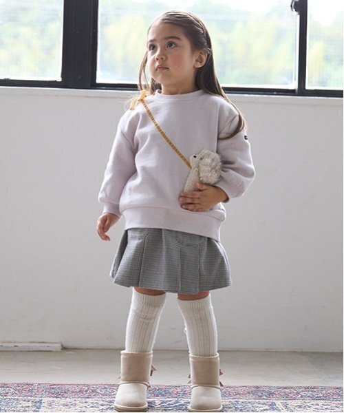 petit main（プティマイン）の「リボンオーバーニーソックス（ソックス/靴下・キッズ・ブラック/オフホワイト/グレー・S/M/L）」の14枚目の写真