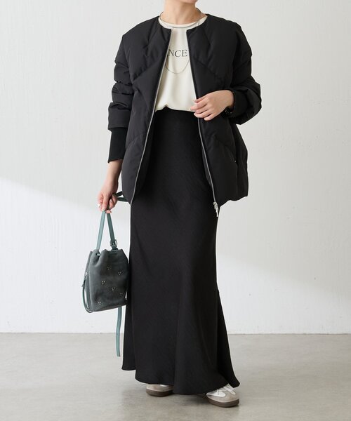 ノーカラーダウンコート/WEB限定（ダウンジャケット/コート）｜COLLAGE