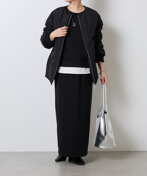 コラージュ ガリャルダガランテ 【軽量コート】ノーカラーダウンコート COLLAGE GALLARDAGALANTE ダウンコート ダウンジャケット ノーカラー