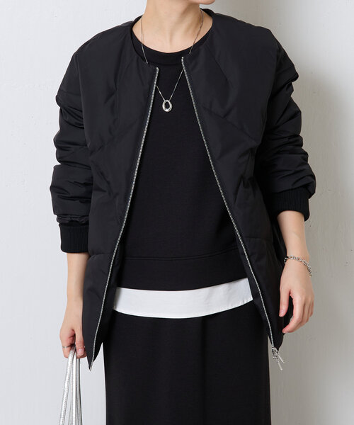 セール】ノーカラーダウンコート（ダウンジャケット/コート）｜COLLAGE