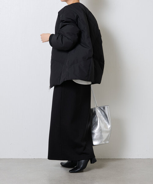 ノーカラーダウンコート（ダウンジャケット/コート）｜COLLAGE