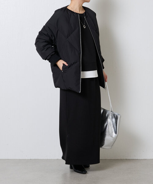 ノーカラーダウンコート（ダウンジャケット/コート）｜COLLAGE