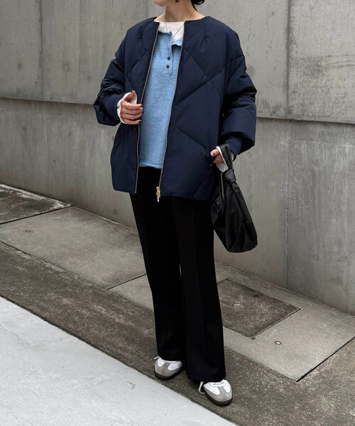 セール】ノーカラーダウンコート（ダウンジャケット/コート）｜COLLAGE