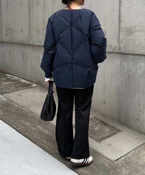 セール】ノーカラーダウンコート/WEB限定（ダウンジャケット/コート