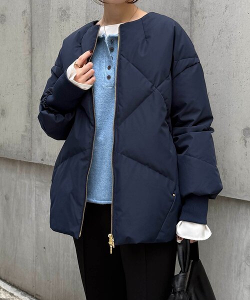 COLLAGE GALLARDAGALANTE ブラックダウンジャケット COLLAGE GALLARDAGALANTE ブラックダウンジャケット