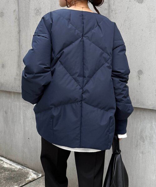 ノーカラーダウンコート（ダウンジャケット/コート）｜COLLAGE