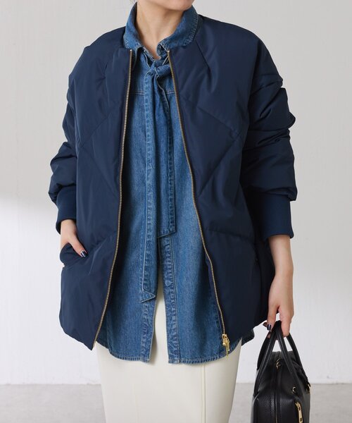 ノーカラーダウンコート（ダウンジャケット/コート）｜COLLAGE