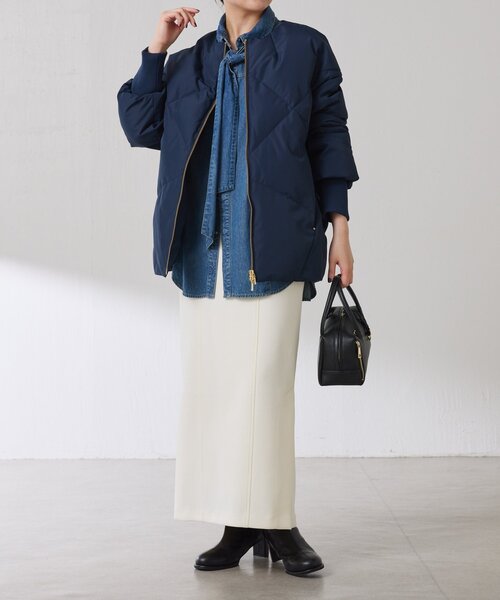 セール】ノーカラーダウンコート（ダウンジャケット/コート）｜COLLAGE