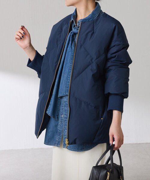 セール】ノーカラーダウンコート（ダウンジャケット/コート）｜COLLAGE