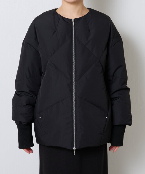 セール】ノーカラーダウンコート/WEB限定（ダウンジャケット/コート