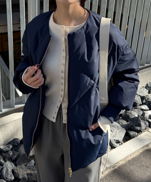 コラージュ ガリャルダガランテ 【軽量コート】ノーカラーダウンコート セール】ノーカラーダウンコート/WEB限定（ダウンジャケット/コート