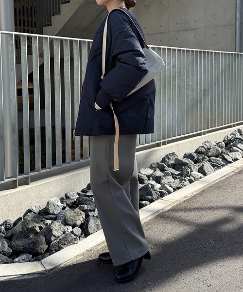 ノーカラーダウンコート（ダウンジャケット/コート）｜COLLAGE