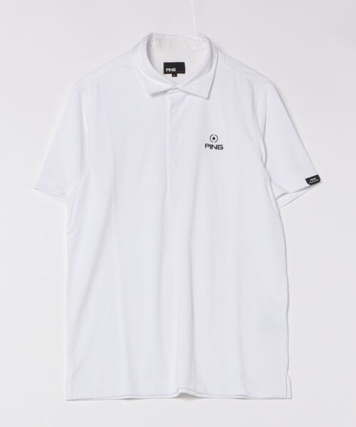 【セール】【PING APPAREL】ダイヤ柄ジャガード半袖ポロシャツ <PERFORMANCE> (MENS)(ポロシャツ)|PING(ピン)