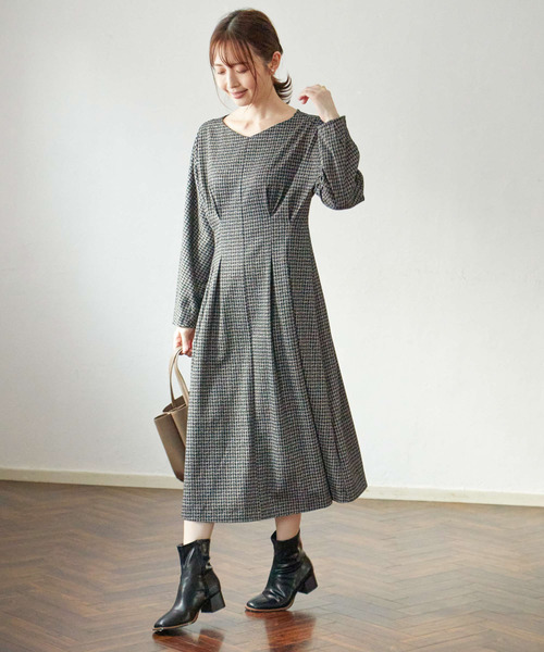 IKKA LOUNGE(イッカラウンジ)の「カットジャガードワンピース(ワンピース・レディース・その他1/ブラウン系その他・L/M/S)」の6枚目の写真