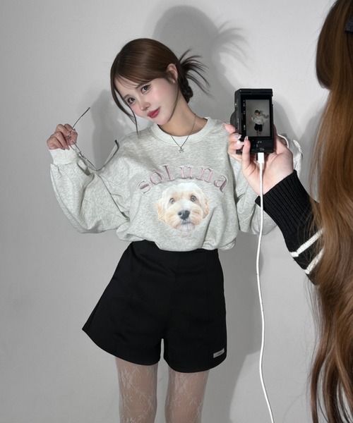 INTER FACTORY(インターファクトリー)の「soluna - ハイウエストショートパンツ - made in INTER FACTORY(その他パンツ・レディース・ブラック・SMALL/MEDIUM)」の2枚目の写真