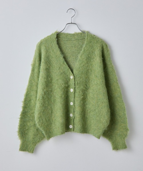 COLONY 2139（コロニートゥーワンスリーナイン）の「モヘアタッチカーディガン（カーディガン/ボレロ・レディース・ブラック/モカ/ネイビー/パープル/グリーン/オフホワイト/チャコールグレー/ブルー・FREE）」の9枚目の写真