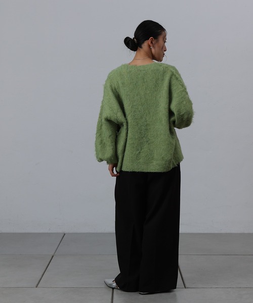 COLONY 2139（コロニートゥーワンスリーナイン）の「モヘアタッチカーディガン（カーディガン/ボレロ・レディース・ブラック/モカ/ネイビー/パープル/グリーン/オフホワイト/チャコールグレー/ブルー・FREE）」の15枚目の写真