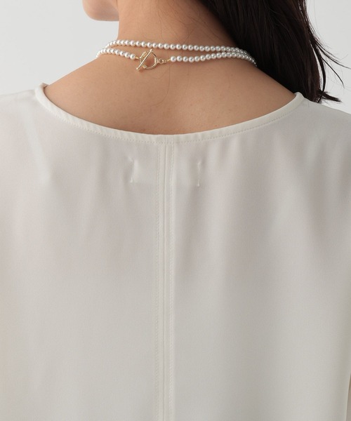 Elura(エルーラ)の「ダブルクロスプルオーバー/139365(Tシャツ/カットソー・レディース・チャコールグレー/ネイビー/ホワイト・LARGE/MEDIUM)」の18枚目の写真