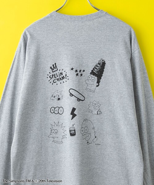 【1PIU1UGUALE3 RELAX】 The Simpsons シンプソン ロングTシャツ 1PIU1UGUALE3 RELAX(ウノピゥウノウグァーレトレ リラックス