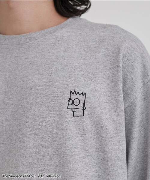 The Simpsons（ザ・シンプソンズ）の「THE SIMPSONS / ROCK STANLEY（ロックスタンレー）別注プリントロングTシャツ（Tシャツ/カットソー・メンズ・ダークグレー・M/L/XL）」の3枚目の写真