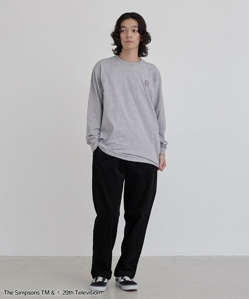 The Simpsons（ザ・シンプソンズ）の「THE SIMPSONS / ROCK STANLEY（ロックスタンレー）別注プリントロングTシャツ（Tシャツ/カットソー・メンズ・ダークグレー・M/L/XL）」の4枚目の写真