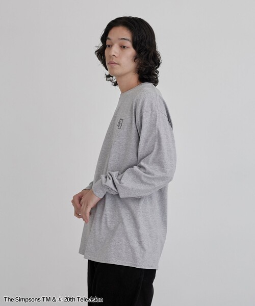The Simpsons（ザ・シンプソンズ）の「THE SIMPSONS / ROCK STANLEY（ロックスタンレー）別注プリントロングTシャツ（Tシャツ/カットソー・メンズ・ダークグレー・M/L/XL）」の5枚目の写真