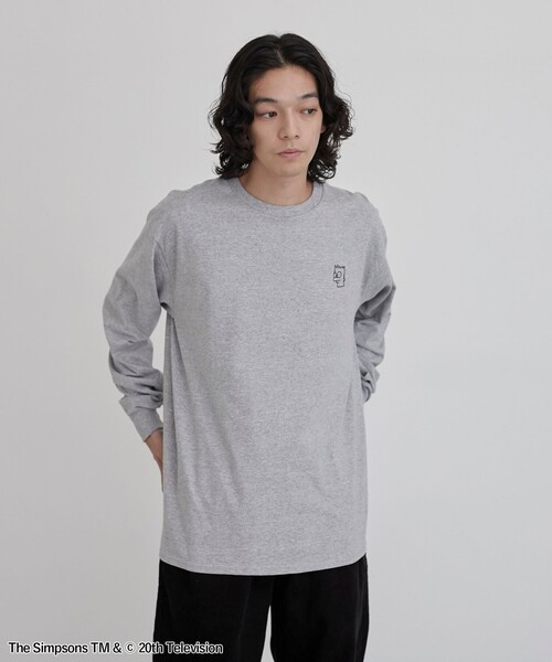 The Simpsons（ザ・シンプソンズ）の「THE SIMPSONS / ROCK STANLEY（ロックスタンレー）別注プリントロングTシャツ（Tシャツ/カットソー・メンズ・ダークグレー・M/L/XL）」の7枚目の写真