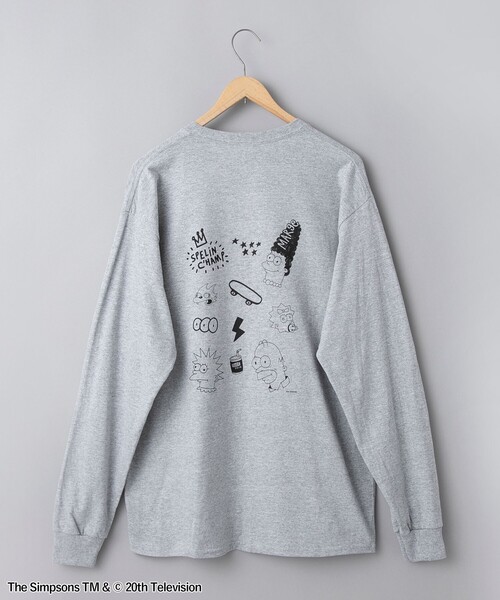 The Simpsons（ザ・シンプソンズ）の「THE SIMPSONS / ROCK STANLEY（ロックスタンレー）別注プリントロングTシャツ（Tシャツ/カットソー・メンズ・ダークグレー・M/L/XL）」の10枚目の写真