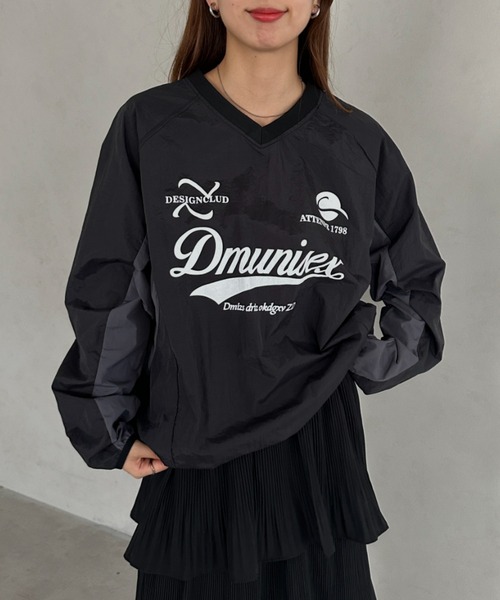 MYMOOD.（マイムード）の「ナイロンユニフォーム長袖プルオーバー（Tシャツ/カットソー・レディース・ネイビー/ブラック/ホワイト・FREE）」の10枚目の写真