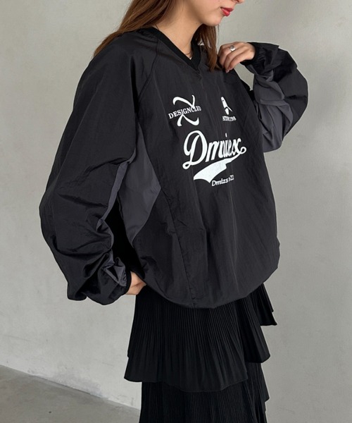 MYMOOD.（マイムード）の「ナイロンユニフォーム長袖プルオーバー（Tシャツ/カットソー・レディース・ネイビー/ブラック/ホワイト・FREE）」の11枚目の写真