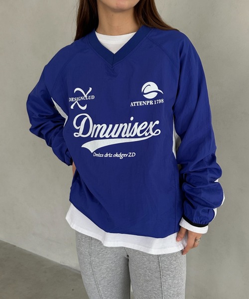 MYMOOD.（マイムード）の「ナイロンユニフォーム長袖プルオーバー（Tシャツ/カットソー・レディース・ネイビー/ブラック/ホワイト・FREE）」の16枚目の写真