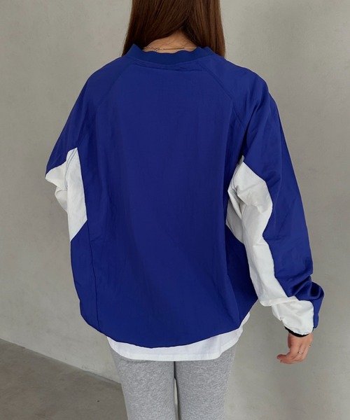 MYMOOD.（マイムード）の「ナイロンユニフォーム長袖プルオーバー（Tシャツ/カットソー・レディース・ネイビー/ブラック/ホワイト・FREE）」の18枚目の写真