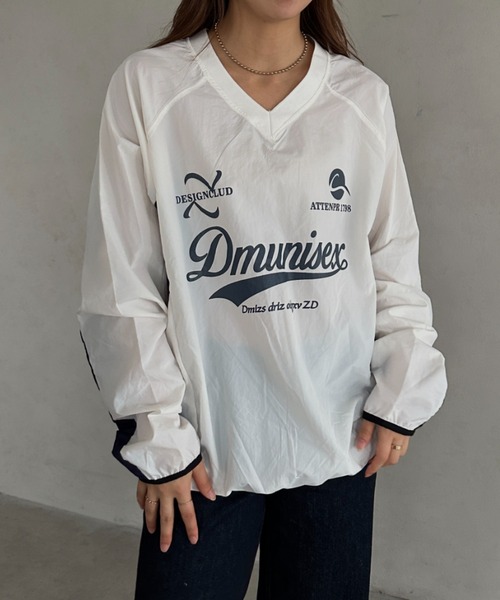 MYMOOD.（マイムード）の「ナイロンユニフォーム長袖プルオーバー（Tシャツ/カットソー・レディース・ネイビー/ブラック/ホワイト・FREE）」の4枚目の写真