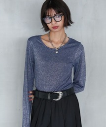 PAGEBOY | キラキラカットロングスリーブ/ラメインナー　【新色追加】(Tシャツ/カットソー)