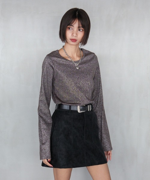 キラキラカットロングスリーブ/ラメインナー 【新色追加】（Tシャツ