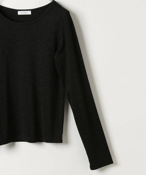 PAGEBOY（ページボーイ）の「キラキラカットロングスリーブ/ラメインナー　【新色追加】（Tシャツ/カットソー・レディース・ブラック/オフホワイト/シルバー/グレー系その他/ブラウン/ダークネイビー・FREE）」の20枚目の写真