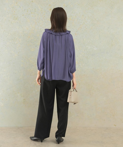 URBAN RESEARCH ROSSO WOMEN（アーバンリサーチ　ロッソ）の「フリルギャザーブラウス（シャツ/ブラウス・レディース・パープル系その他/アイボリー・FREE）」の22枚目の写真