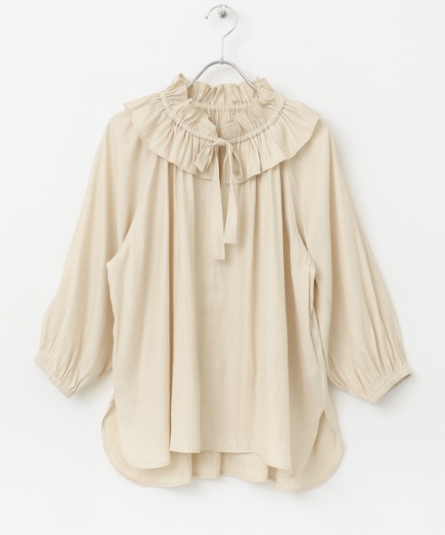 URBAN RESEARCH ROSSO WOMEN（アーバンリサーチ　ロッソ）の「フリルギャザーブラウス（シャツ/ブラウス・レディース・パープル系その他/アイボリー・FREE）」の11枚目の写真