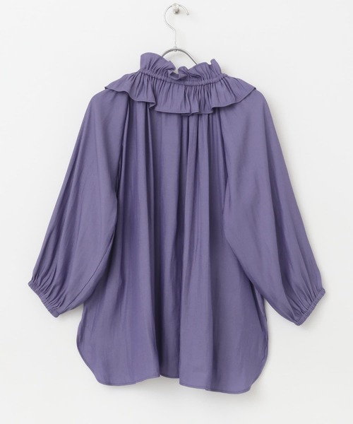 URBAN RESEARCH ROSSO WOMEN（アーバンリサーチ　ロッソ）の「フリルギャザーブラウス（シャツ/ブラウス・レディース・パープル系その他/アイボリー・FREE）」の14枚目の写真