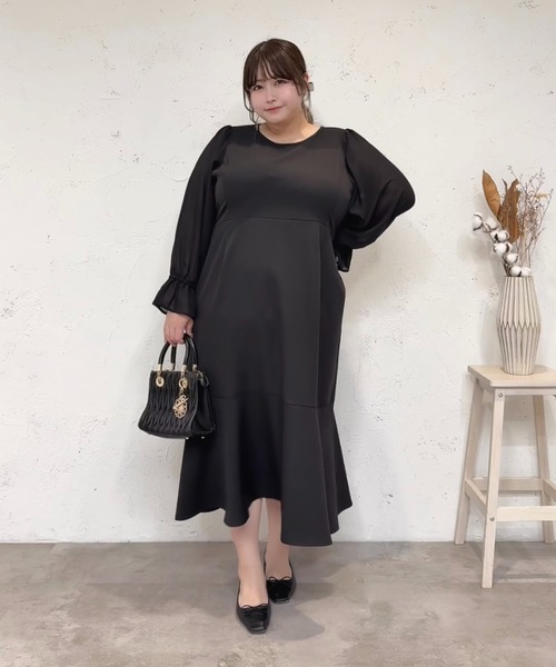 【ゆい】WILLFULLY シアーマーメイドワンピース/ブラック ゆい】WILLFULLY シアーマーメイドワンピース/ブラック ゆい