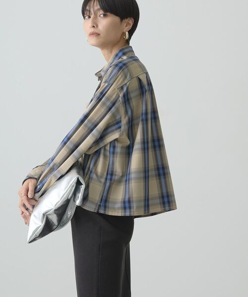 AMERICAN HOLIC(アメリカンホリック)の「イージーケアショート丈チェックシャツ(シャツ/ブラウス・レディース・ベージュ/ブラック・M/L)」の17枚目の写真