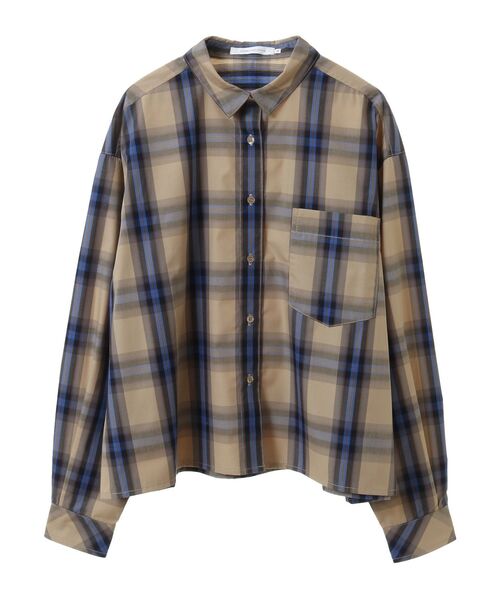 AMERICAN HOLIC(アメリカンホリック)の「イージーケアショート丈チェックシャツ(シャツ/ブラウス・レディース・ベージュ/ブラック・M/L)」の14枚目の写真