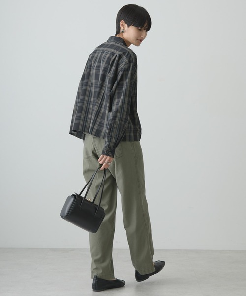 AMERICAN HOLIC(アメリカンホリック)の「イージーケアショート丈チェックシャツ(シャツ/ブラウス・レディース・ベージュ/ブラック・M/L)」の7枚目の写真